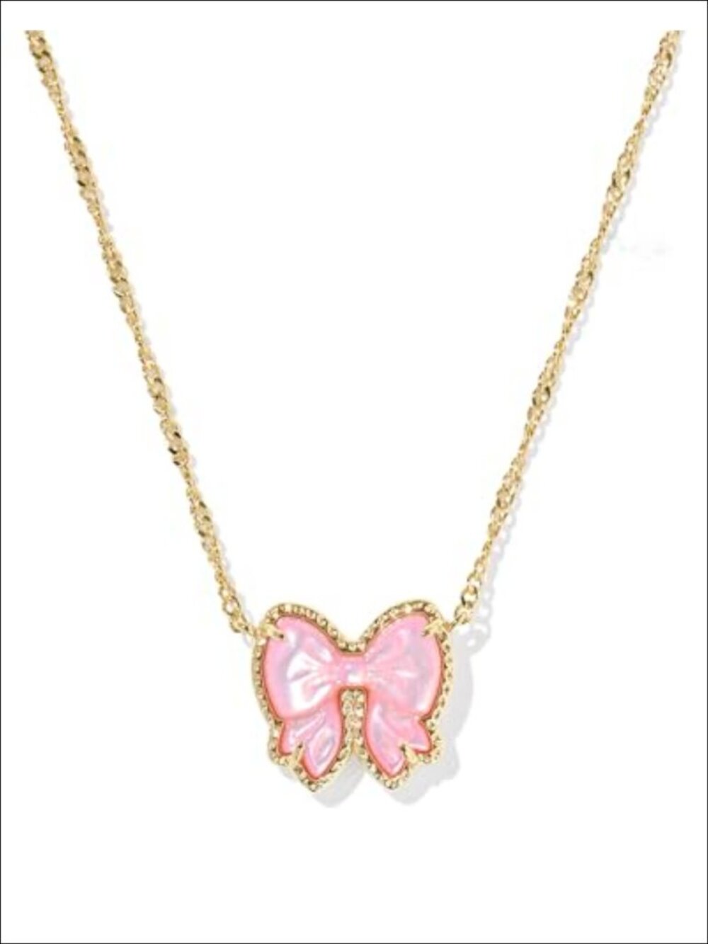 Kendra Scott Haley Bow Short Pendant Necklace Lobster Clasp Adjustable Chain